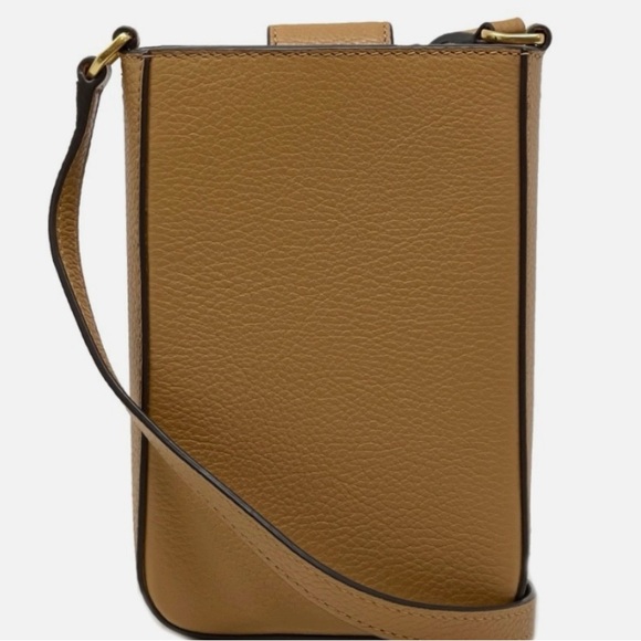 Tory Burch Camel Leather Crossbody with Gold Accent - Picture 4 of 6